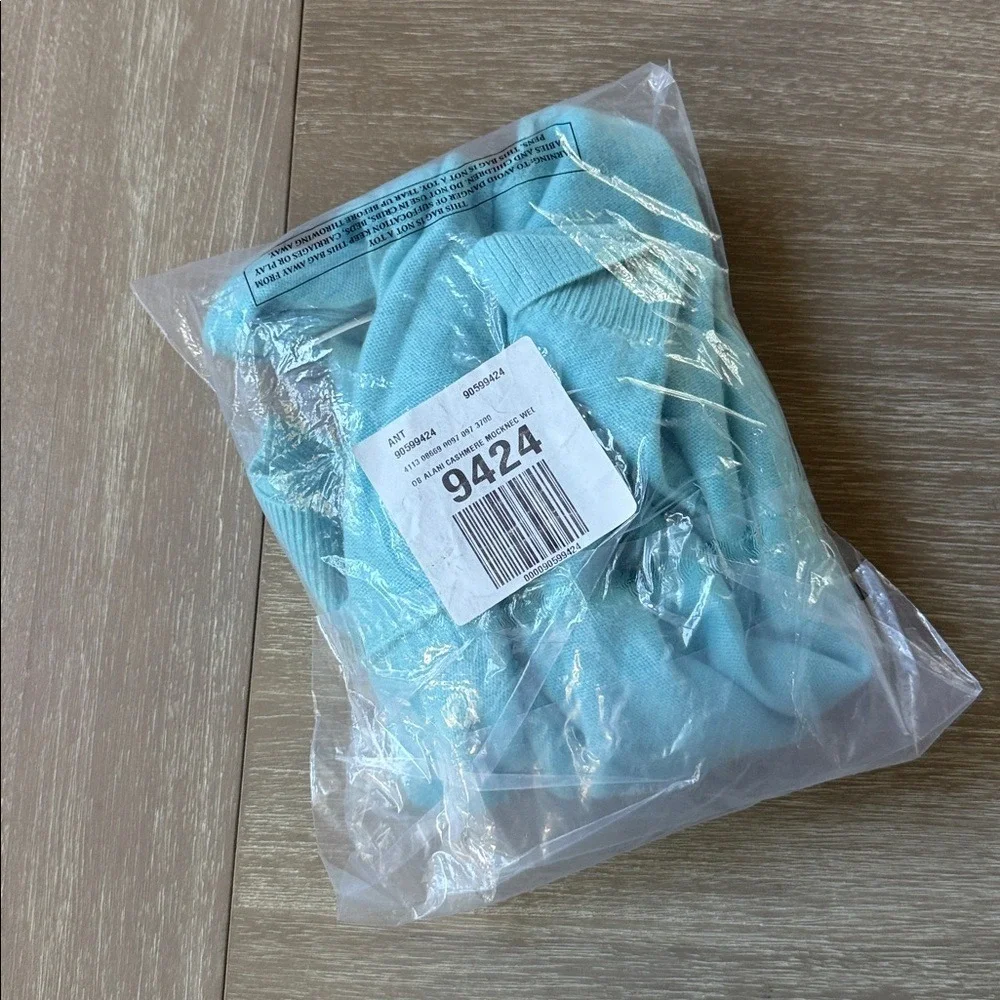 Anthropologie The Alani‎ Cashmere Mock-Neck Sweater by Pilcro Aqua XXS NWT